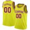 Custom Neon Yellow Maroon-White Authentic Basketball Jersey
