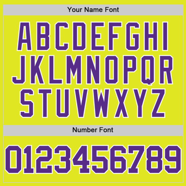 Custom Neon Yellow Purple-White Authentic Basketball Jersey