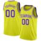 Custom Neon Yellow Purple-White Authentic Basketball Jersey