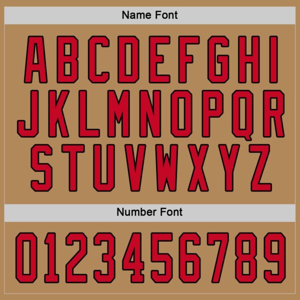 Custom Old Gold Red-Black Hockey Jersey