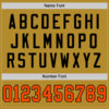 Custom Old Gold Orange-Black Mesh Authentic Throwback Football Jersey