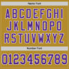 Custom Old Gold Purple-White Mesh Authentic Throwback Football Jersey