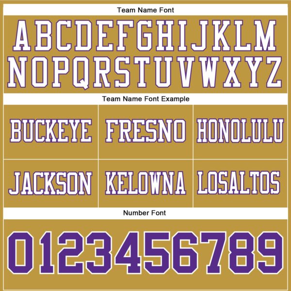 Custom Old Gold Purple-White Authentic Football Jersey