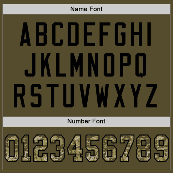 Custom Olive Camo-Black Mesh Authentic Salute To Service Football Jersey