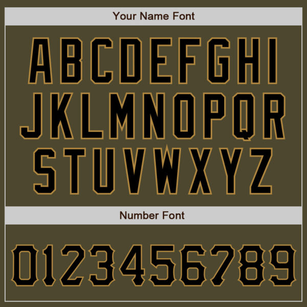 Custom Olive Black-Old Gold Authentic Salute To Service Baseball Jersey