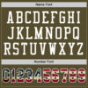 Custom Olive Vintage USA Flag-White Mesh Authentic Salute To Service Football Jersey