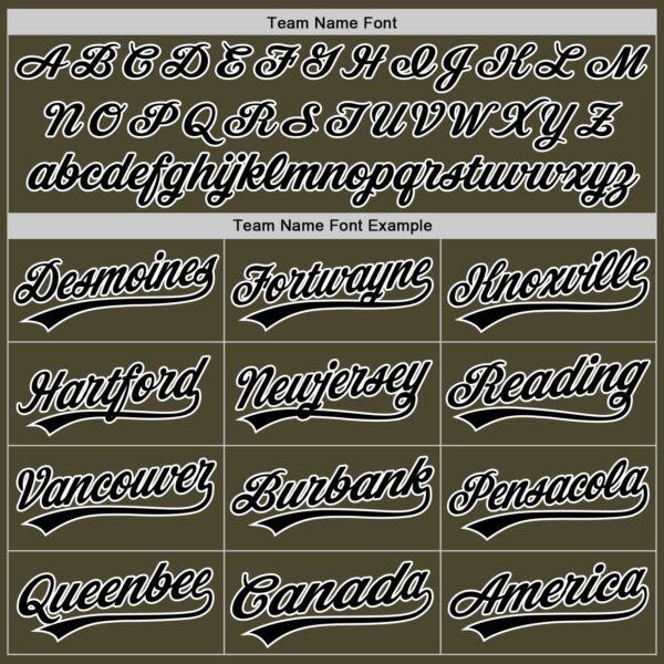 Custom Olive Black-White Authentic Throwback Salute To Service Baseball Jersey