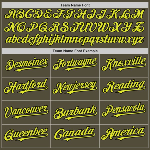 Custom Olive Neon Yellow-Black Mesh Authentic Throwback Salute To Service Baseball Jersey