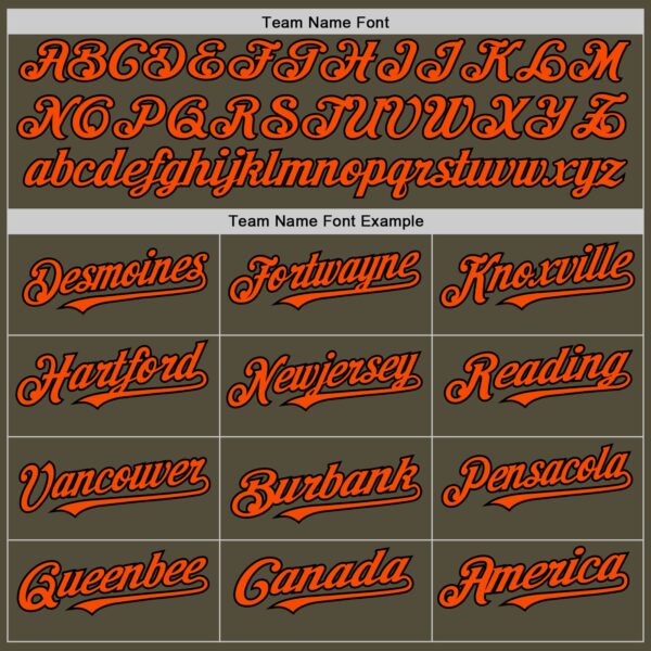 Custom Olive Black-Orange Mesh Authentic Throwback Salute To Service Baseball Jersey