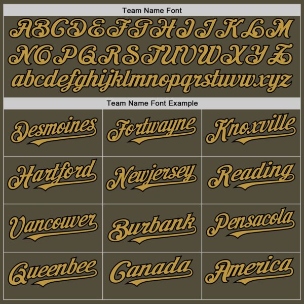 Custom Olive Black-Old Gold Mesh Authentic Throwback Salute To Service Baseball Jersey