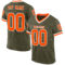 Olive0314 Custom Olive Orange-White Mesh Authentic Throwback Salute To Service Football Jersey