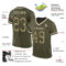 Olive0315-1 Custom Olive Camo Black-Cream Mesh Authentic Throwback Salute To Service Football Jersey