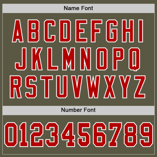 Custom Olive Red-White Mesh Authentic Throwback Salute To Service Football Jersey