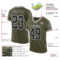 Olive0321-1 Custom Olive Black-White Mesh Authentic Throwback Salute To Service Football Jersey