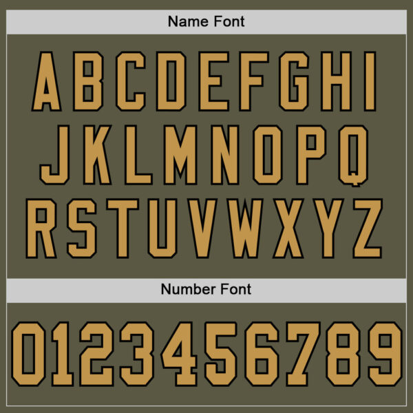 Custom Olive Old Gold-Black Mesh Authentic Throwback Salute To Service Football Jersey