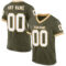 Olive0324 Custom Olive White-Old Gold Mesh Authentic Throwback Salute To Service Football Jersey