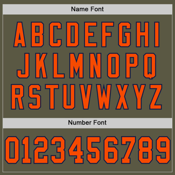 Custom Olive Orange-Navy Mesh Authentic Throwback Salute To Service Football Jersey