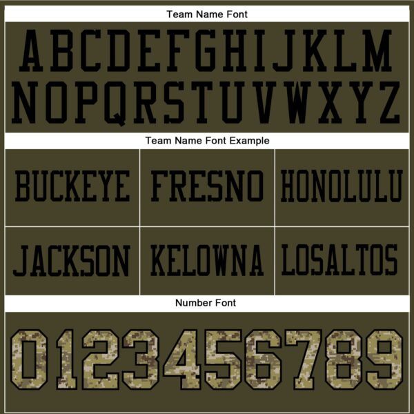 Custom Olive Camo-Black Authentic Salute To Service Football Jersey