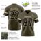 Olive0386-2 Custom Olive Black-Cream Authentic Salute To Service Football Jersey
