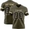Olive0386 Custom Olive Black-Cream Authentic Salute To Service Football Jersey