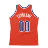 Custom Orange Royal-White Authentic Throwback Basketball Jersey