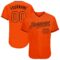 Custom Orange Orange-Black Authentic Baseball Jersey