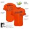 Custom Orange Orange-Navy Authentic Baseball Jersey