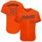 Custom Orange Orange-Navy Authentic Baseball Jersey