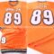 Orange0101-6 Custom Orange White-Black Mesh Authentic Throwback Football Jersey