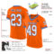 Orange0111-1 Custom Orange White-Royal Mesh Authentic Throwback Football Jersey