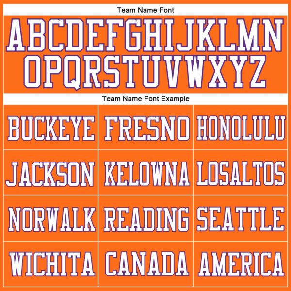 Custom Orange White-Purple Mesh Authentic Football Jersey