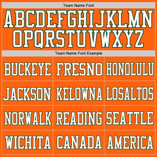 Custom Orange White-Green Mesh Authentic Football Jersey