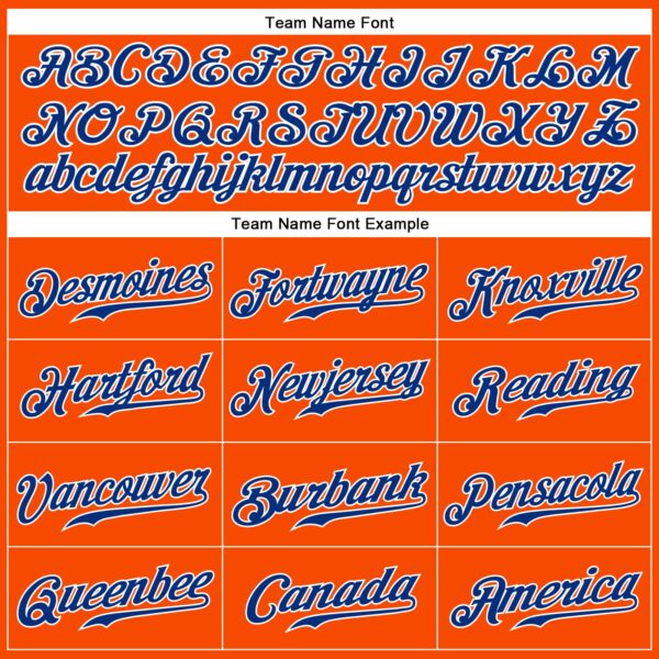 Custom Orange Royal-White Authentic Sleeveless Baseball Jersey