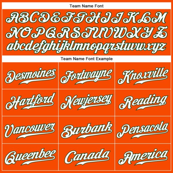 Custom Orange White-Green Authentic Sleeveless Baseball Jersey