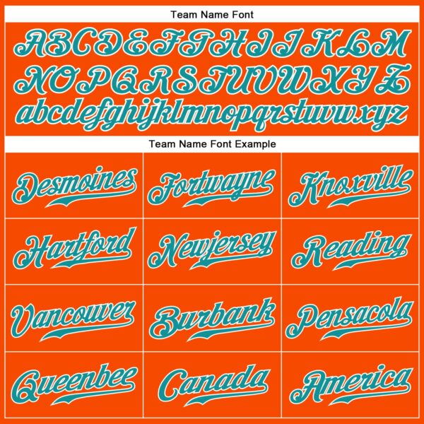 Custom Orange Teal-White Authentic Sleeveless Baseball Jersey