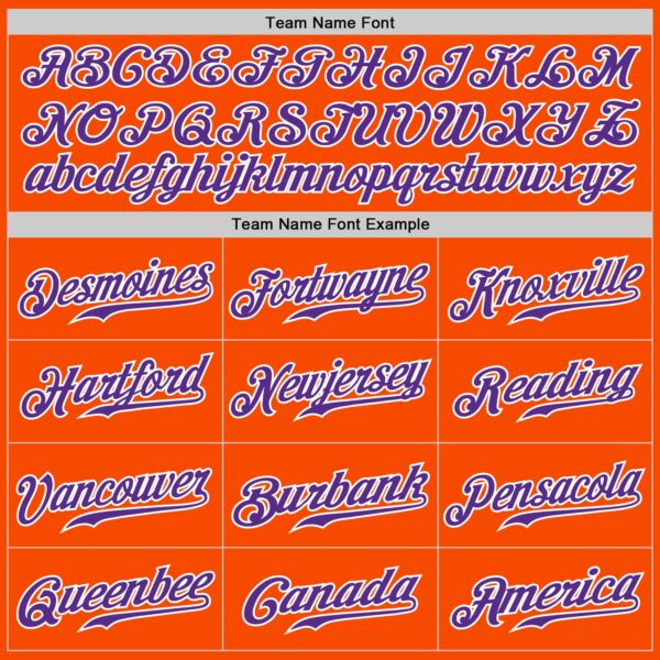 Custom Orange White Pinstripe Purple-White Authentic Baseball Jersey