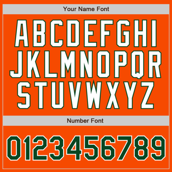 Custom Orange White Pinstripe Green-White Authentic Baseball Jersey