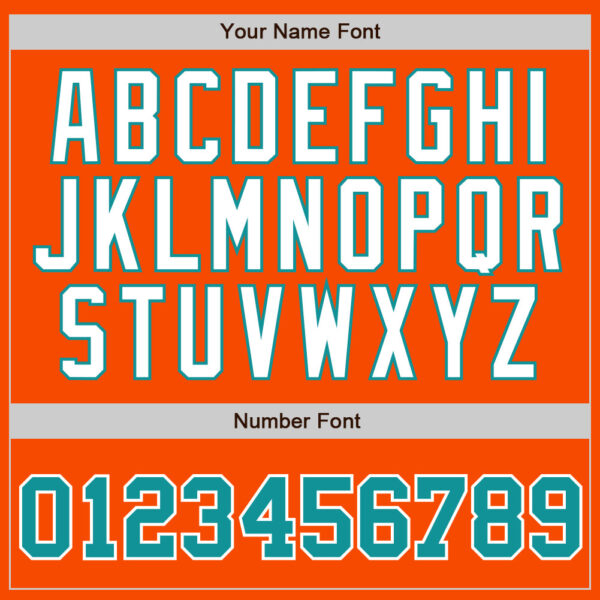 Custom Orange White Pinstripe Teal-White Authentic Baseball Jersey