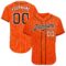 Custom Orange White Pinstripe Brown-White Authentic Baseball Jersey