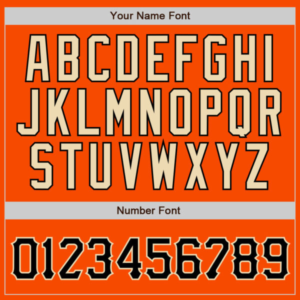 Custom Orange Black Pinstripe Black-Cream Authentic Baseball Jersey