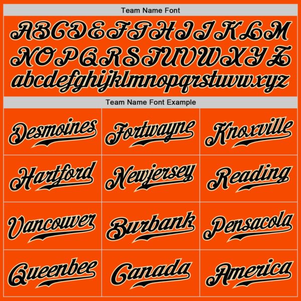 Custom Orange Black Pinstripe Black-Cream Authentic Baseball Jersey