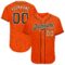 Custom Orange Black Pinstripe Black-Cream Authentic Baseball Jersey