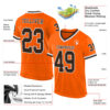 Custom Orange Brown-White Mesh Authentic Throwback Football Jersey