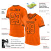 Custom Orange Orange-Black Mesh Authentic Throwback Football Jersey
