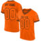 Orange0224 Custom Orange Orange-Black Mesh Authentic Throwback Football Jersey