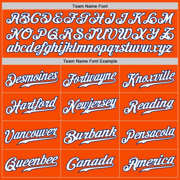 Custom Orange White-Royal Authentic Baseball Jersey