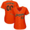 Custom Orange Black-City Cream Authentic Baseball Jersey