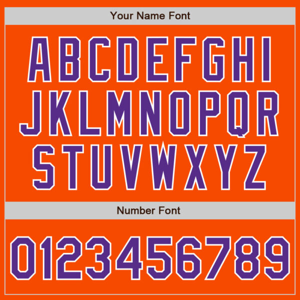 Custom Orange Purple-White Authentic Baseball Jersey