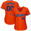 Custom Orange Royal-Black Authentic Baseball Jersey