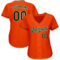 Custom Orange Green-White Authentic Baseball Jersey